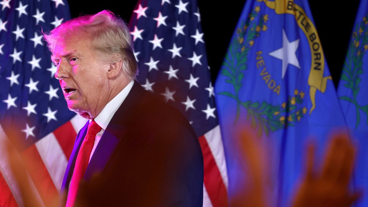 Former U.S. President Donald Trump at a Nevada Republican volunteer recruiting event on July 8, 2023 in Las Vegas, Nevada. (Photo by Mario Tama/Getty Images) (Mario Tama/Getty Images)